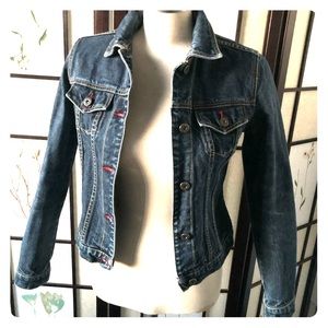 Vintage XS BCBG Jeans Jacket - Dark Blue